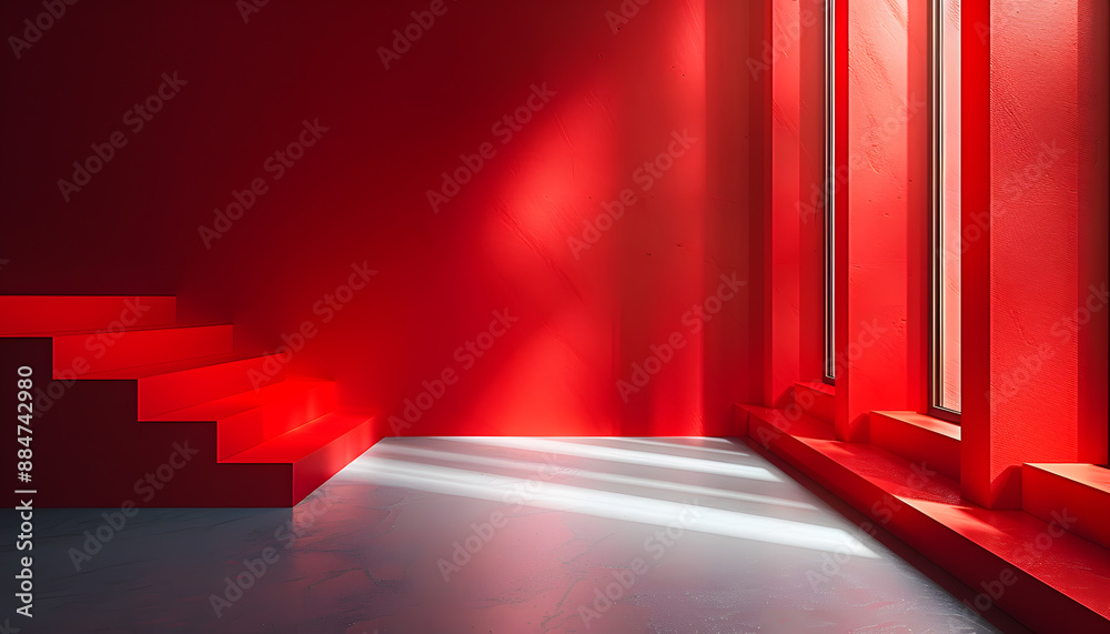 Obraz premium Red minimalist wallpaper