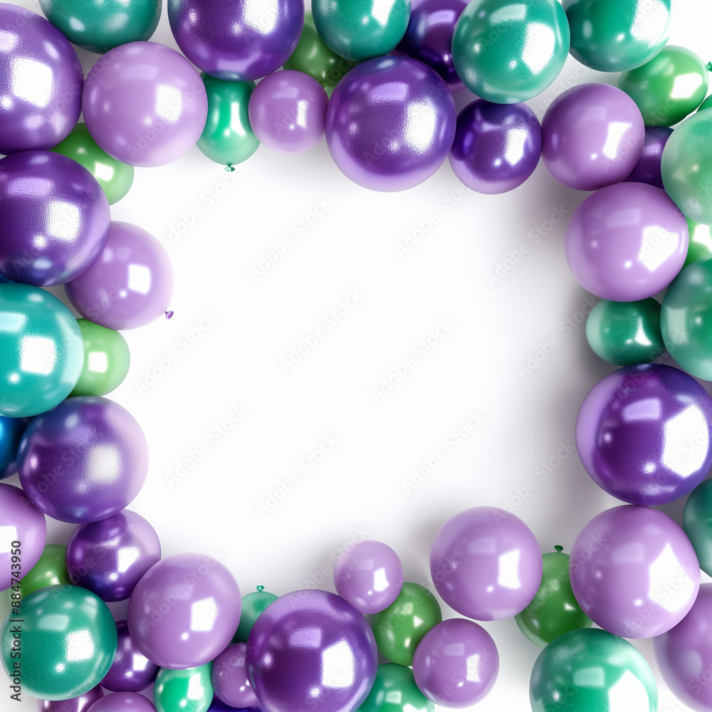 frame made of colorful balloons frame made of colorful balloons