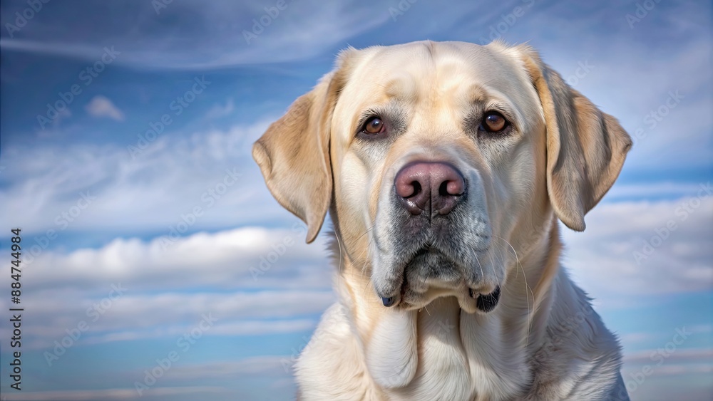 A beautiful and intelligent Labrador Retriever dog breed with a shiny coat , Canine, Pet, Animal, Breed, Retriever A beautiful and intelligent Labrador Retriever dog breed with a shiny coat , Canine, Pet, Animal, Breed, Retriever