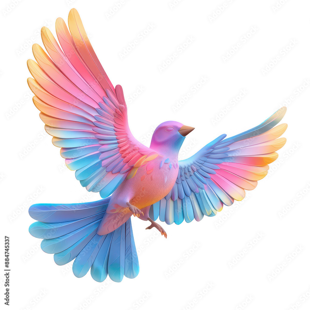 Obraz premium Colorful bird with spread wings