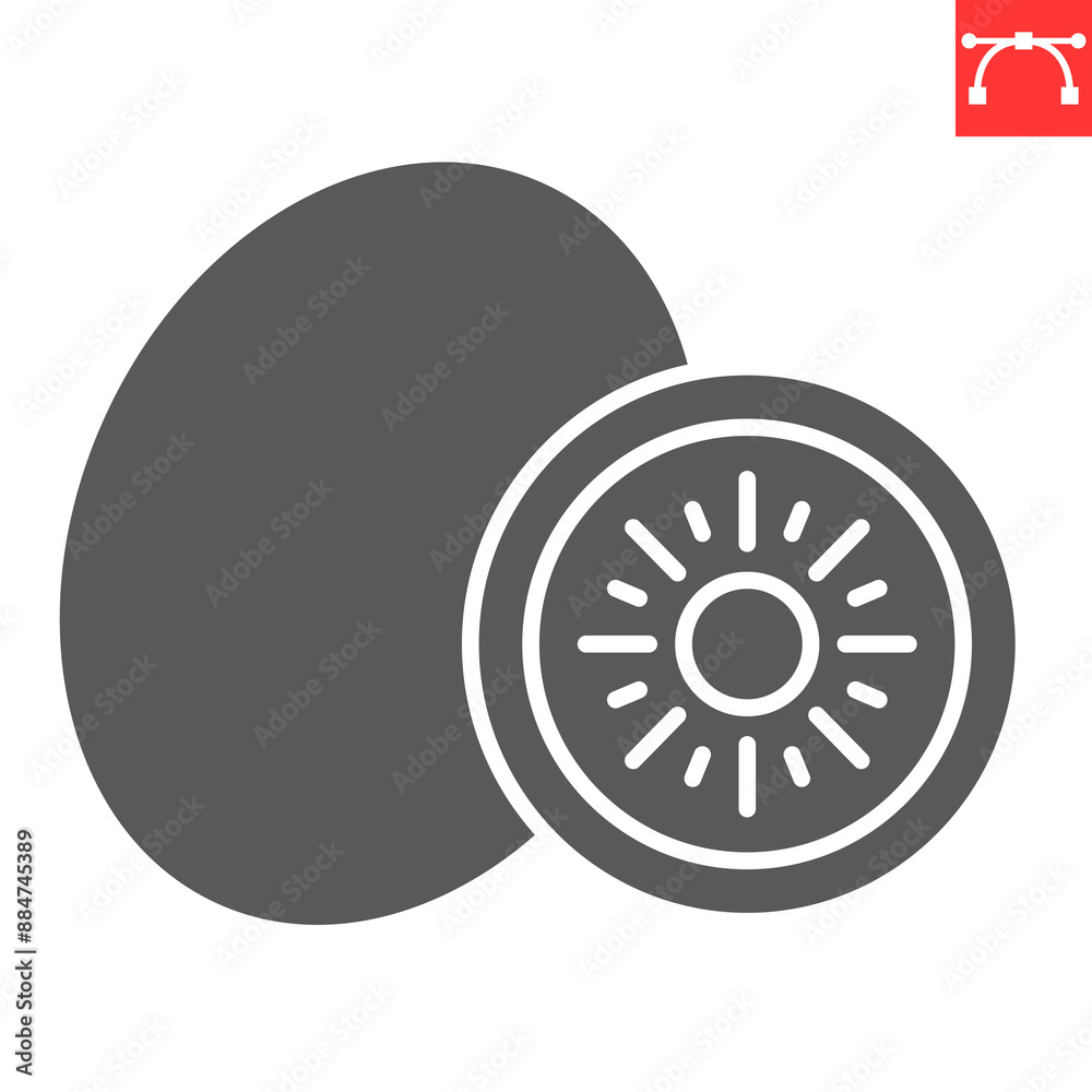 Kiwi glyph icon, fresh and fruit, kiwi vector icon, vector graphics, editable stroke solid sign, eps 10 Kiwi glyph icon, fresh and fruit, kiwi vector icon, vector graphics, editable stroke solid sign, eps 10
