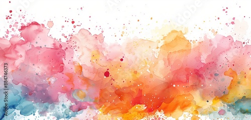 Serene watercolor splashes in bright tones, perfect for uplifting digital backgrounds