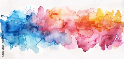 Serene watercolor splashes in bright tones, perfect for uplifting digital backgrounds