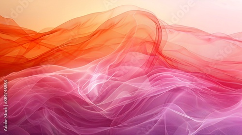 Abstract Art with Red and Pink Layers