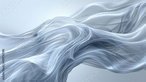 Abstract Flowing Fabric in Cool Tones