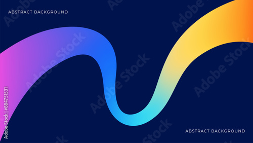 Abstract background with waves. Wavy shape with Colorful gradient. Vector illustration.