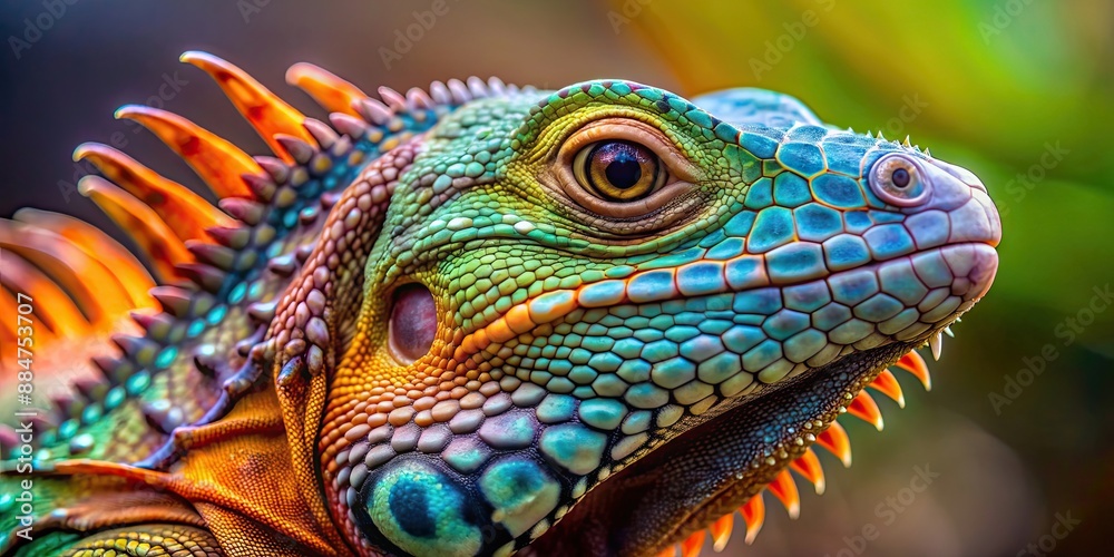 Close-up of a colorful reptile with scales and sharp claws , reptile, close-up, colorful, scales, sharp, claws, exotic Close-up of a colorful reptile with scales and sharp claws , reptile, close-up, colorful, scales, sharp, claws, exotic