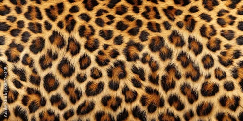 Obraz Realistic leopard fur background with detailed texture, perfect for wildlife or animal-themed designs, leopard, texture, wild cat