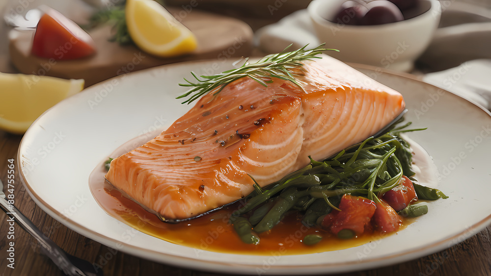 Delicious Salmon Fish Meat dish Delicious Salmon Fish Meat dish