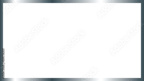 Silver Frame for 16:9 Ratio Size Transparent Frame Vector