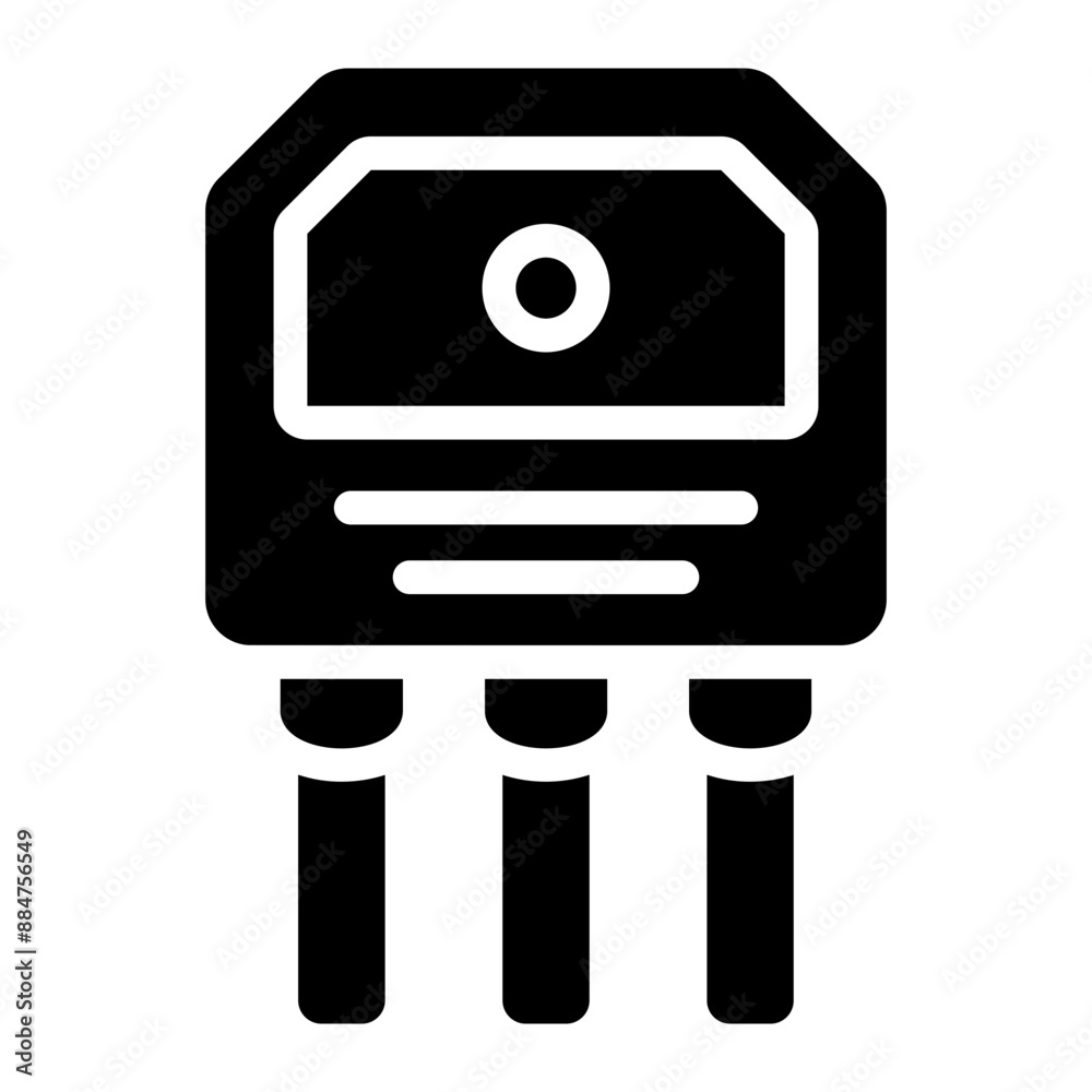 transistor Solid icon transistor Solid icon