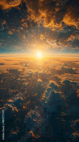 Cosmic Canvas: Sunrise from the Heavens