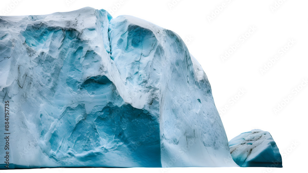 Obraz premium Massive Iceberg Floating in Polar Region Isolated on Transparent Background.