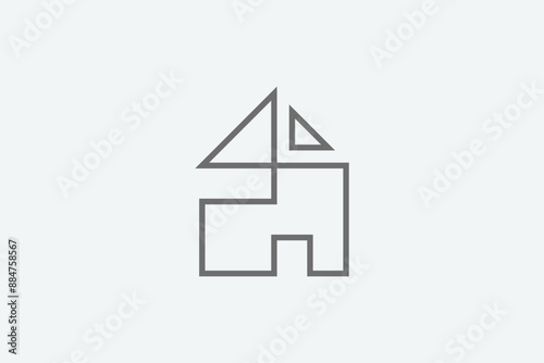 Illustration vector graphic of line art home modern minimalist. Good for logo Free Download Illustration vector graphic of line art home modern minimalist. Good for logo - GFXLoad