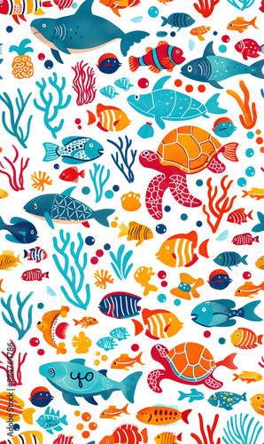 cartoon 2d illustrator doodle pattern, cute pattern in graphic seamless pattern