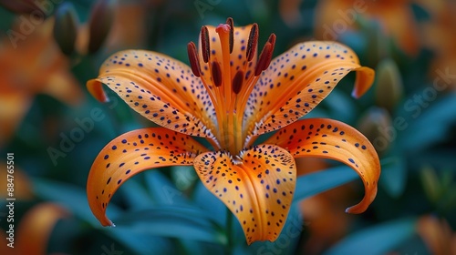 Close-up of a vibrant tiger lily, highlighting its bold and beautiful colors