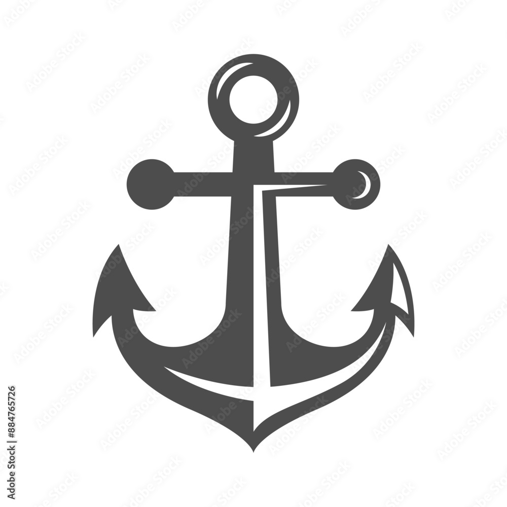 Anchor icon logo design Anchor icon logo design
