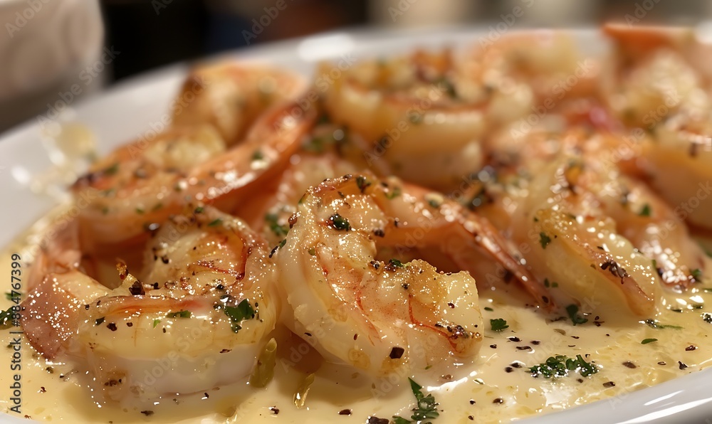 Creamy Garlic Shrimp, Generative AI Creamy Garlic Shrimp, Generative AI