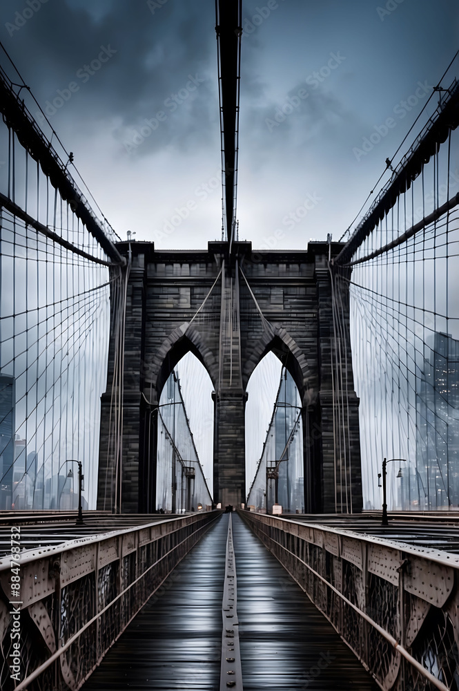 Obraz premium brooklyn bridge, new york city, new york, usa