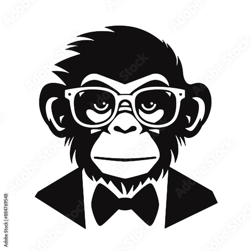 monkey in suit silhouette 