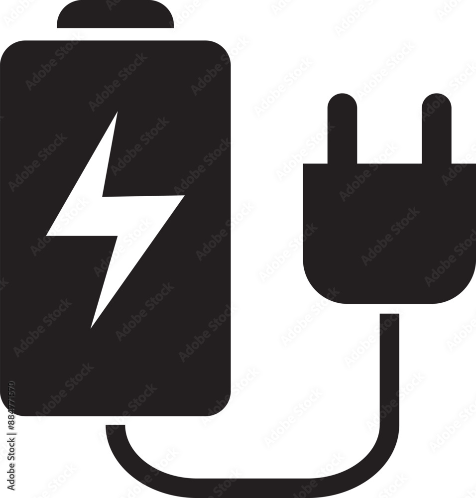 Battery charger icon. Battery charger cable vector symbol. Linear style sign for mobile concept and web design. Battery charger symbol illustration. Battery charger icon. Battery charger cable vector symbol. Linear style sign for mobile concept and web design. Battery charger symbol illustration.