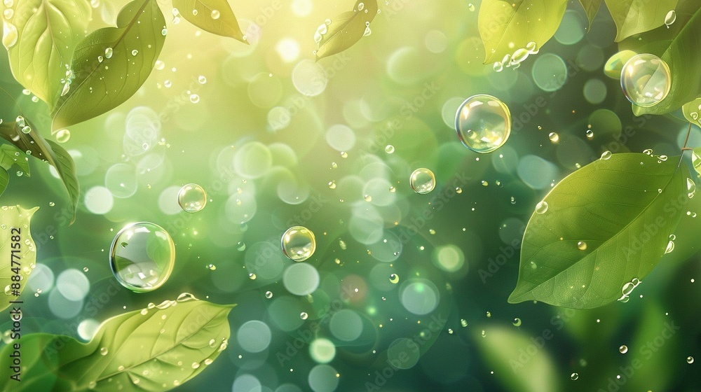 Raindrops Dance on Verdant Canvas Raindrops Dance on Verdant Canvas