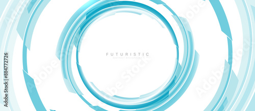 Abstract blue circle pattern futuristic digital high-technology pattern background. Vector illustration