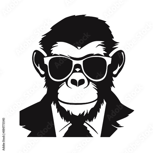 monkey in suit silhouette 