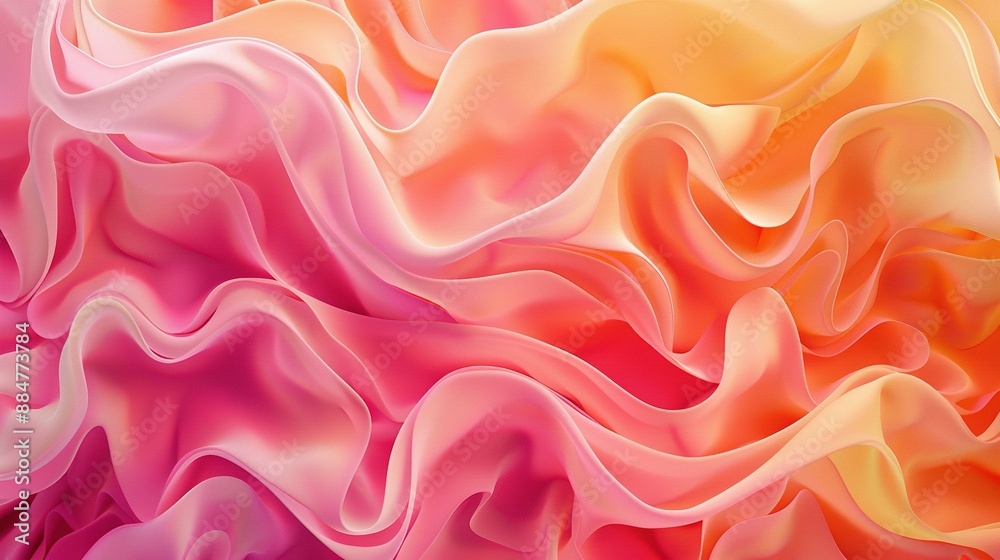Waves of Enchantment: A Sunset Dream in Pink and Orange Waves of Enchantment: A Sunset Dream in Pink and Orange