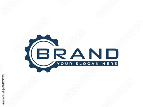 gear logo vector illustration, mechanic logo template