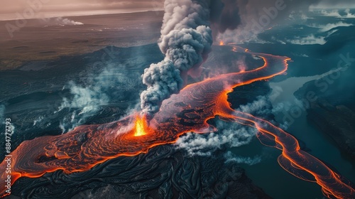 Molten Fury Unleashed by Natures Volcanic Power photo