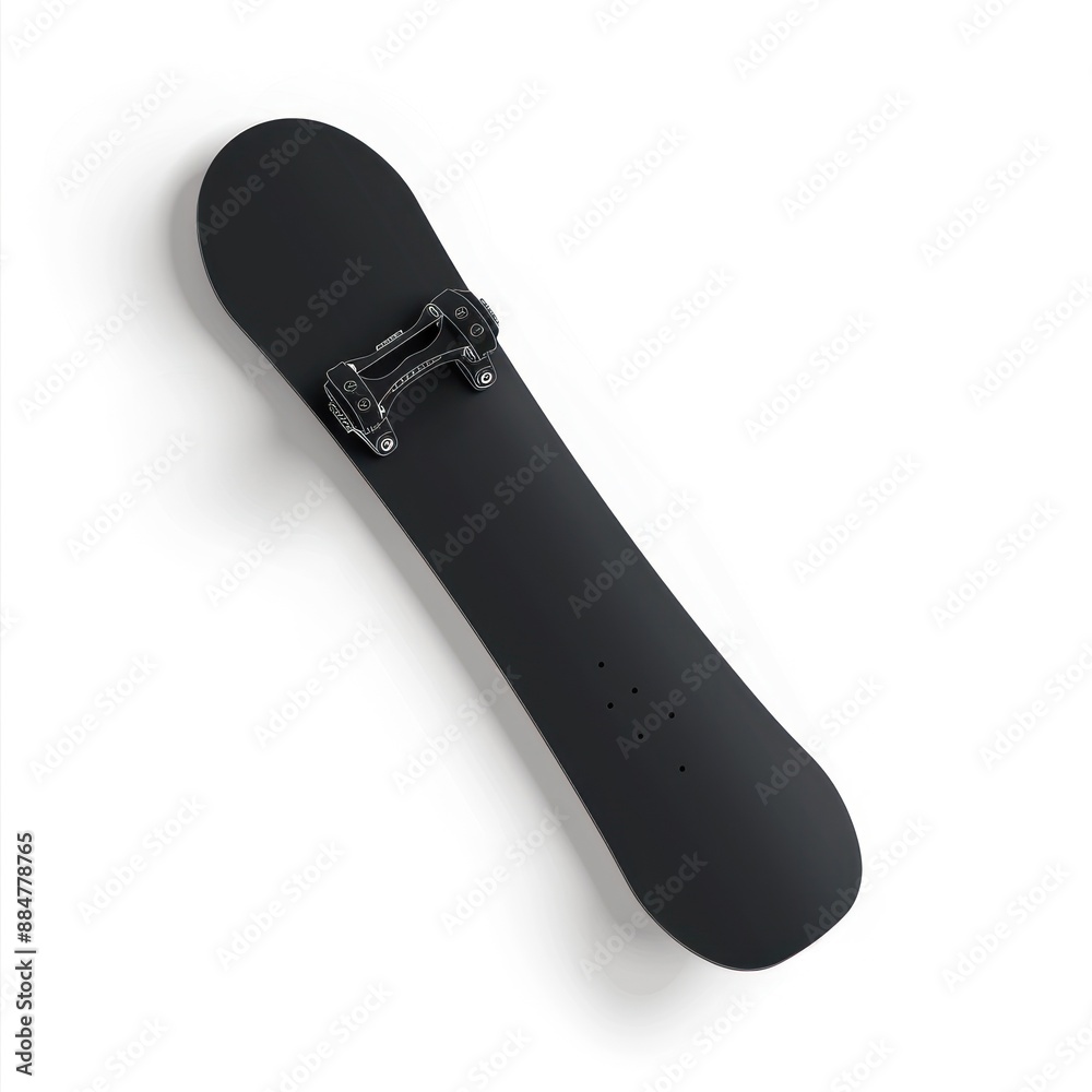Black Snowboard Isolated On White Black Snowboard Isolated On White