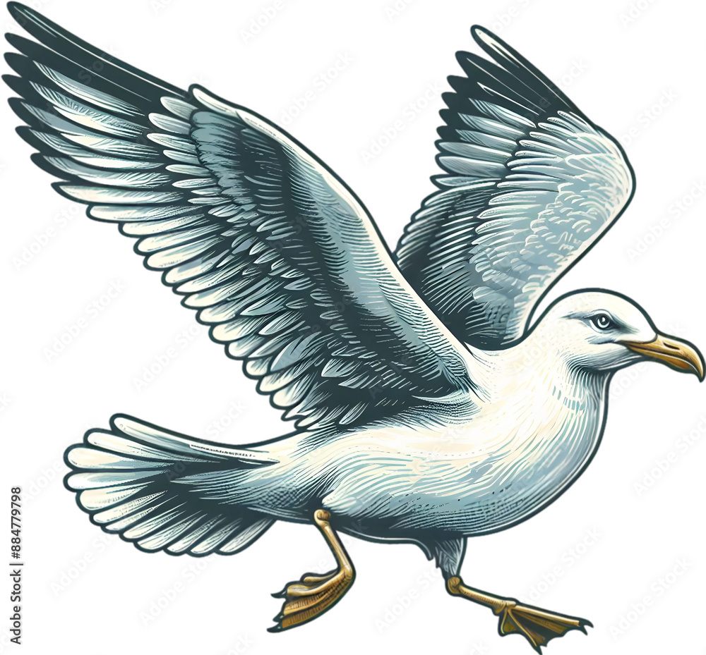 Obraz premium Seagull - 갈매기. Generative AI