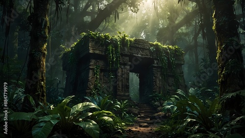 A story of the elusive glimmer of a hidden treasure deep in a jungle ai_generated