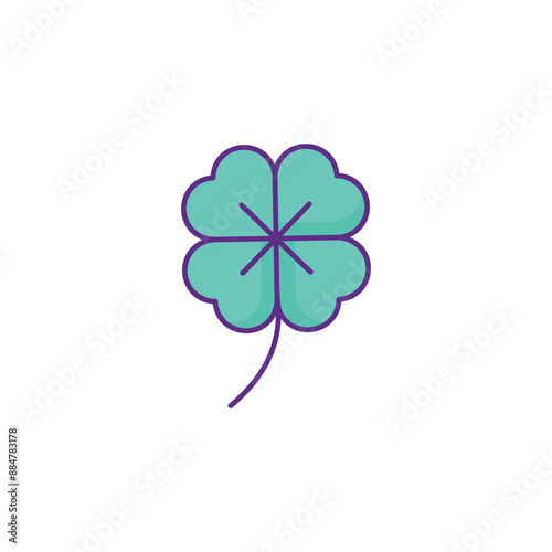 Luck icon design with white background stock illustration