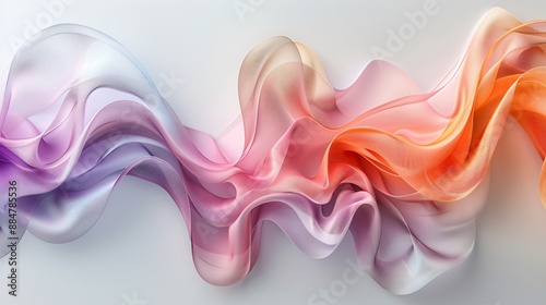 Wallpaper Mural Abstract Flowing Fabric in Vibrant Colors Torontodigital.ca