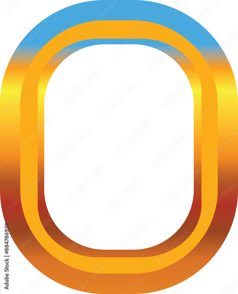Gradient font, gold letter O Gradient font, gold letter O