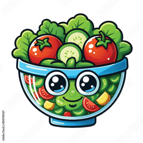 Cartoon salad vector