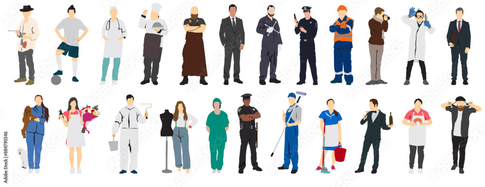 different people profession occupation set different people profession occupation set
