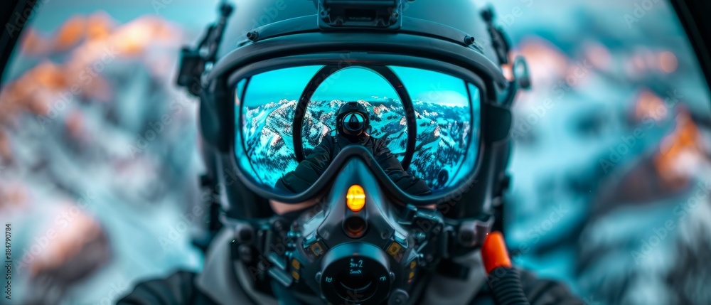 Close-up of a diver's face mask with a blurry background. Close-up of a diver's face mask with a blurry background.