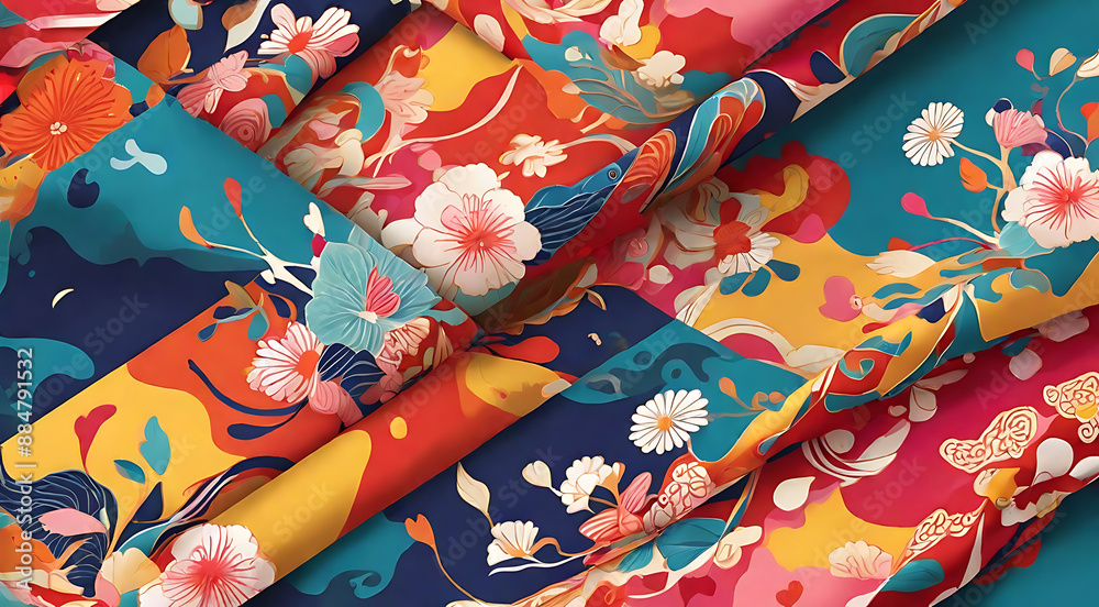 An illustration of a furoshiki wrapping cloth, showcasing its versatility in wrapping gifts or carrying items, featuring intricate patterns and vibrant colors.
An illustration of a furoshiki wrapping cloth, showcasing its versatility in wrapping gifts or carrying items, featuring intricate patterns and vibrant colors.