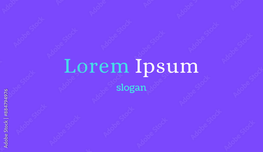Logo design typography simple symbol on purple background