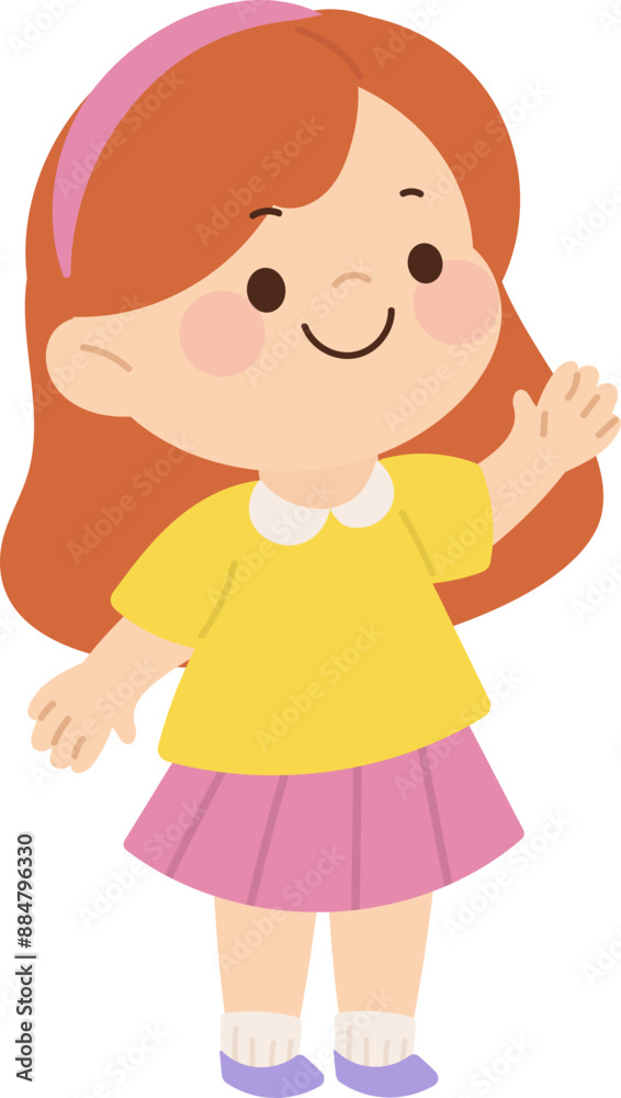 Cute girl chracter illustration vector Cute girl chracter illustration vector