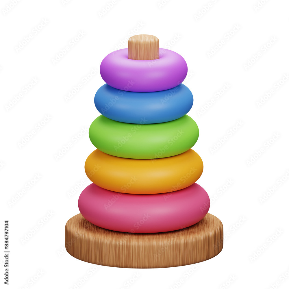 rainbow brown ring pyramid 3d illustration rainbow brown ring pyramid 3d illustration
