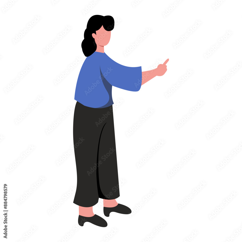 Business Office Character in Flat Design and Shape. Vector Illustration Business Office Character in Flat Design and Shape. Vector Illustration
