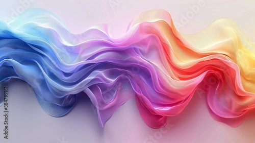 Abstract Colorful Fabric Waves