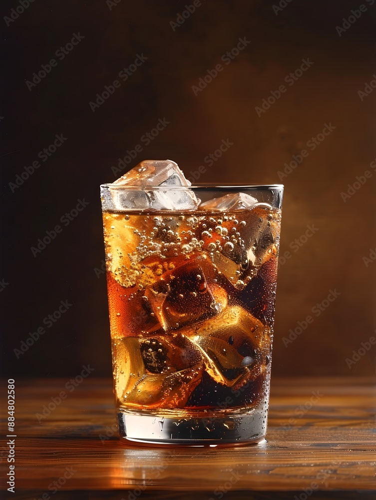 Captivating Cola Drink with Crystal Clear Space Captivating Cola Drink with Crystal Clear Space
