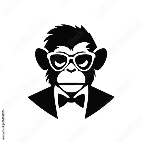 monkey in suit silhouette