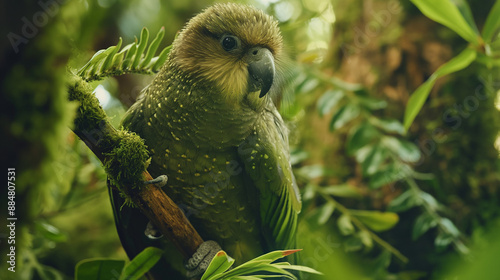 A large parrot native to, known for its olive-green feathers, orange underwings, and highly intelligent and curious nature photo