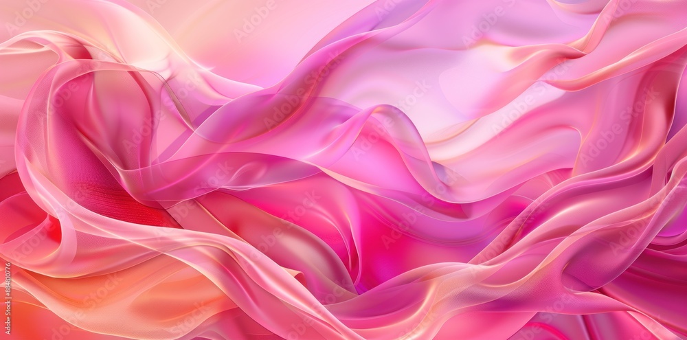 Abstract Pink and Orange Swirling Design